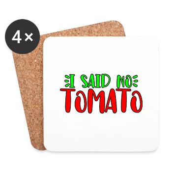 J’ai dit non à la tomate - Dessous de verre (lot de 4) - blanc - Devant