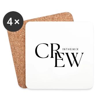 Crew logo in black - Coasters (set of 4) - white - Front