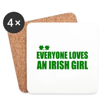 Everyone loves an irish girl - Dessous de verre (lot de 4) - blanc - Devant