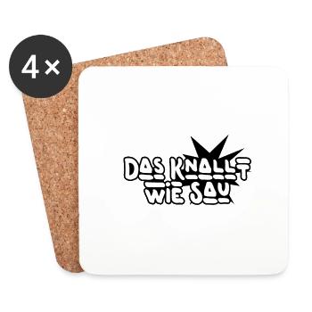 Das knallt - Untersetzer (4er-Set) - Weiß - Vorne