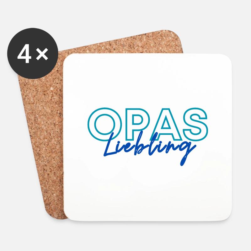 Opas Liebling - Untersetzer (4er-Set) - Weiß