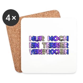 terrier bullterrier geburtstagsgeschenkidee - Untersetzer (4er-Set) - Weiß - Vorne