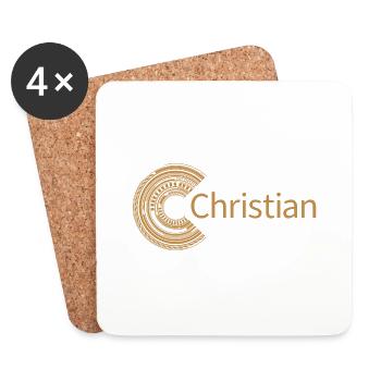 For Christian - Coasters (set of 4) - white - Front