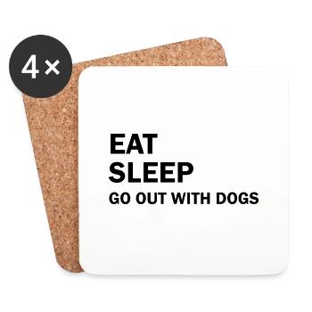 Dog Hund - Untersetzer (4er-Set) - Weiß - Vorne