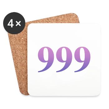 Angel Numbers |999|. - Coasters (set of 4) - white - Front