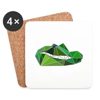 Crocodile - Dessous de verre (lot de 4) - blanc - Devant