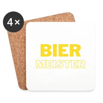 Bier Meister - Untersetzer (4er-Set) - Weiß - Vorne