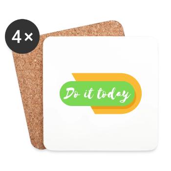 Do it today - Untersetzer (4er-Set) - Weiß - Vorne