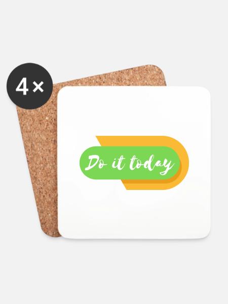 Do it today - Untersetzer (4er-Set) - Weiß
