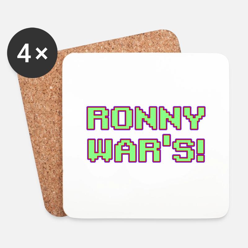 Ronny war s - Untersetzer (4er-Set) - Weiß