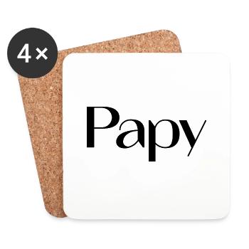 OPA. ALLES GUTE ZUM GEBURTSTAG, PAPA. PAPA. VATERTAG. VATER. - Untersetzer (4er-Set) - Weiß - Vorne