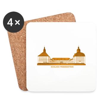 Friedenstein Schloss Gotha - Dessous de verre (lot de 4) - blanc - Devant