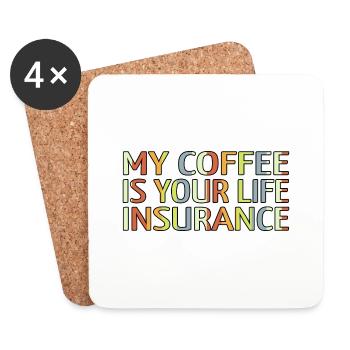 jokes gift woodworking present birthday present - Coasters (set of 4) - white - Front
