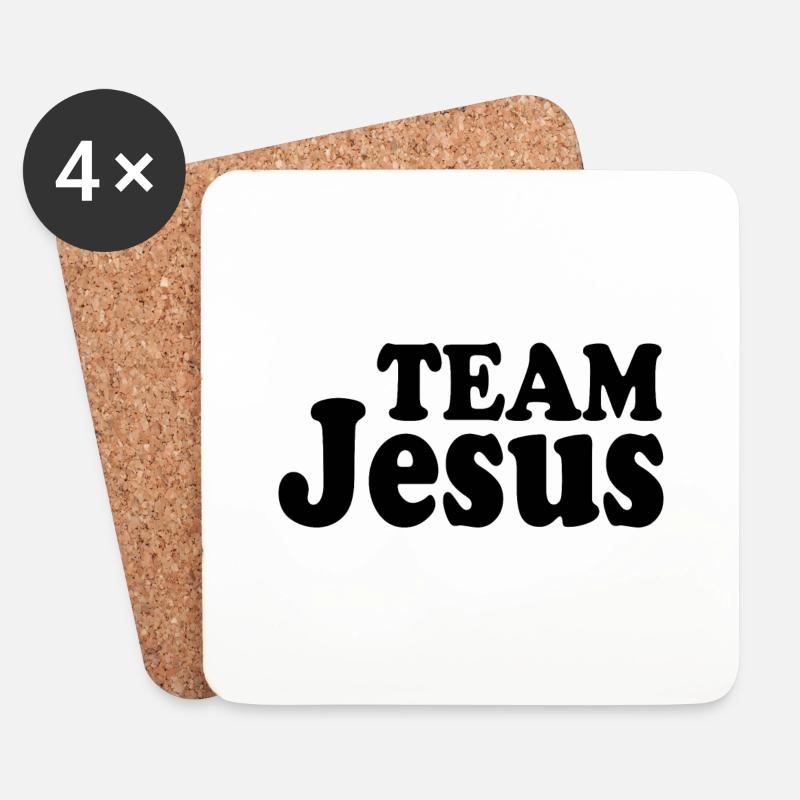 Team jesus - Untersetzer (4er-Set) - Weiß