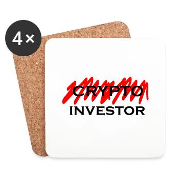 Crypto Bitcoin Trading - Untersetzer (4er-Set) - Weiß - Vorne