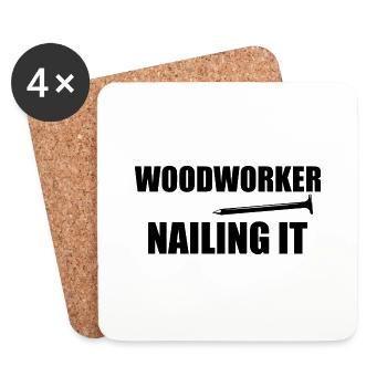 Craftsman Handyman Craft Tool Construction Site - Coasters (set of 4) - white - Front