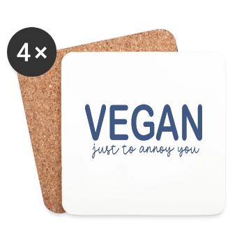 Vegan just to annoy you - Untersetzer (4er-Set) - Weiß - Vorne