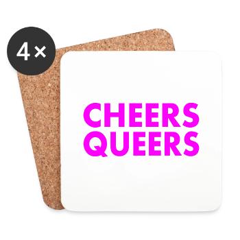 Cheers queers - Coasters (set of 4) - white - Front