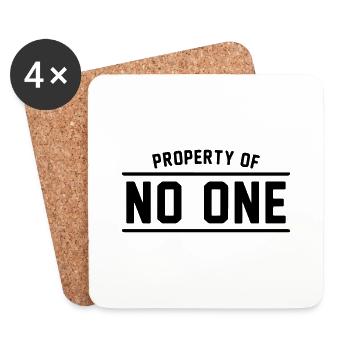 property of no one - Coasters (set of 4) - white - Front