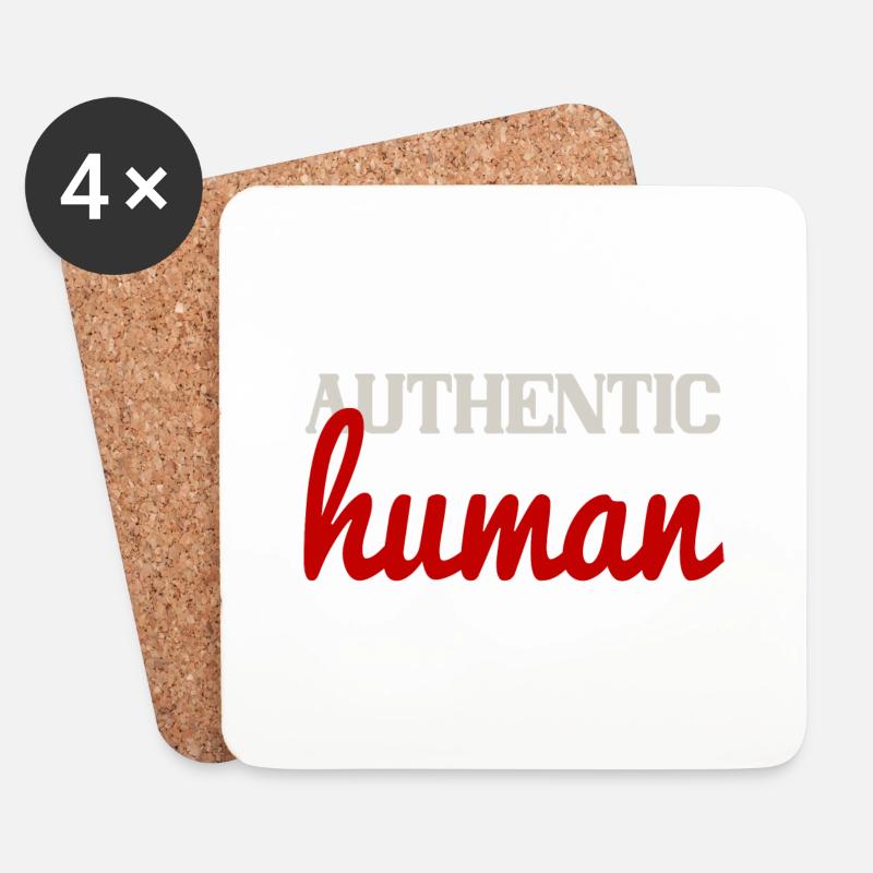 authentic human - Untersetzer (4er-Set) - Weiß