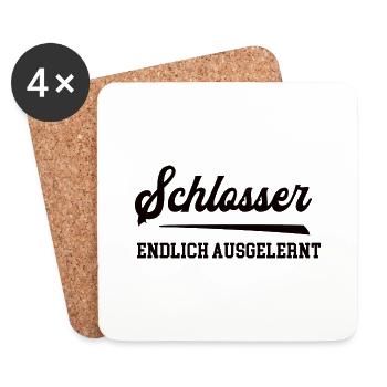 Schlosser Ausbildung Bestanden Bester Azubi Lehre - Untersetzer (4er-Set) - Weiß - Vorne