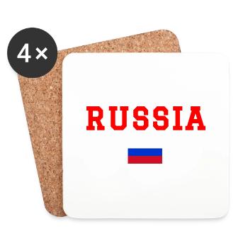 Russie - Dessous de verre (lot de 4) - blanc - Devant