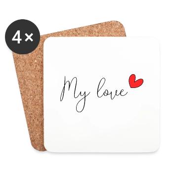 CHRISTMAS. YEAR. ANNIVERSARY. RETIREMENT. DAD. MAMAM. - Coasters (set of 4) - white - Front