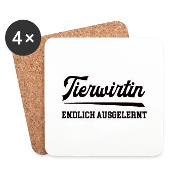 Tierwirtin Endlich Ausgelernt Ausbildung Ende - Untersetzer (4er-Set) - Weiß - Vorne