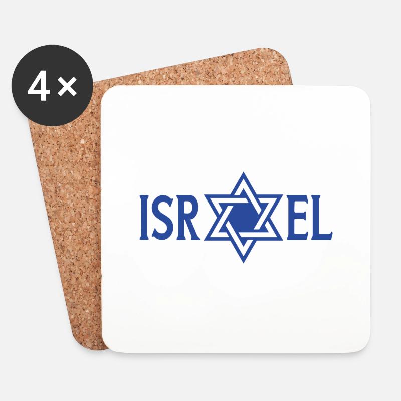 Israel - Untersetzer (4er-Set) - Weiß