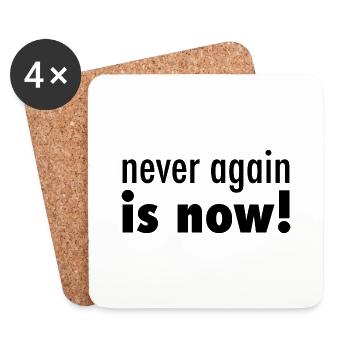 never again is now - Coasters (set of 4) - white - Front