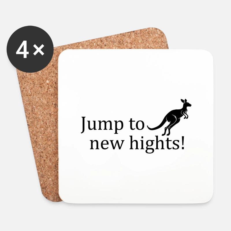 Jump to new hights - Untersetzer (4er-Set) - Weiß