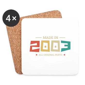 Legendary since 2003 Original 2003 - Coasters (set of 4) - white - Front