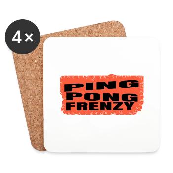 Cadeau Tennis de Table rapide Bday Geek Awesome - Dessous de verre (lot de 4) - blanc - Devant