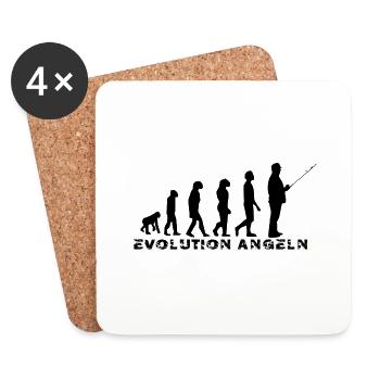 Angeln - Untersetzer (4er-Set) - Weiß - Vorne