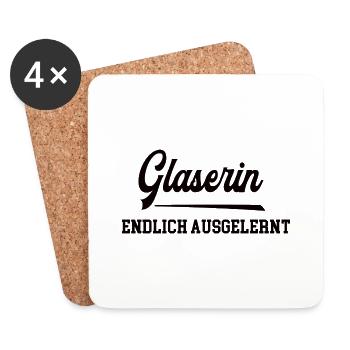 Glaserin Ausbildung Bestanden Bester Glaserazubi - Untersetzer (4er-Set) - Weiß - Vorne