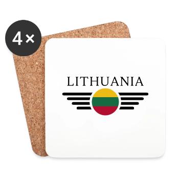 Lithuania Style T-Shirt - Coasters (set of 4) - white - Front