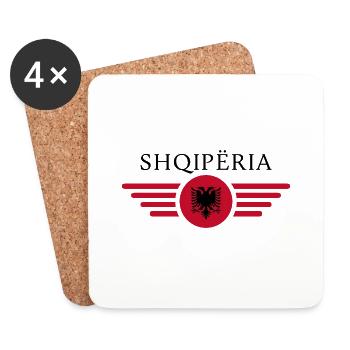 Albania Style Design T-Shirt - Coasters (set of 4) - white - Front