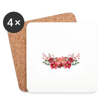 The Bride Flowers - Coasters (set of 4) - white - Front