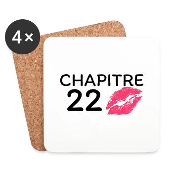 Chapitre 22 ans joyeux anniversaire - Dessous de verre (lot de 4) - blanc - Devant