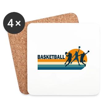 Basketball basketball player basketball team - Coasters (set of 4) - white - Front