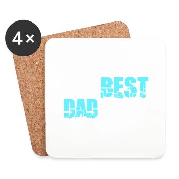 The Best Dad Ever Cool Love - Coasters (set of 4) - white - Front