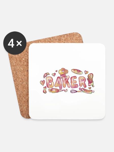 Baker - Untersetzer (4er-Set) - Weiß