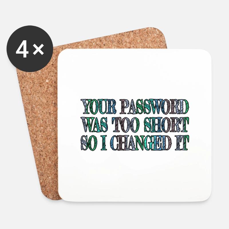 sayings computer hacking funny sayings fun - Untersetzer (4er-Set) - Weiß