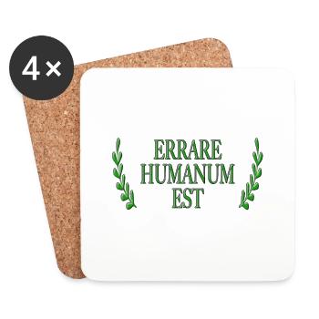 Errare Humanum Est - Untersetzer (4er-Set) - Weiß - Vorne