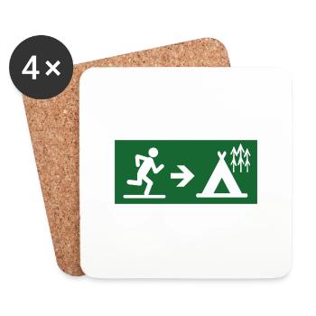 exit to camp - Coasters (set of 4) - white - Front