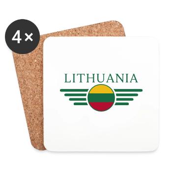 I Love Lithuania, Elegance Style Design T-Shirt - Coasters (set of 4) - white - Front
