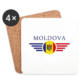 I Love Moldova, Elegance Style Design T-Shirt - Coasters (set of 4) - white - Front