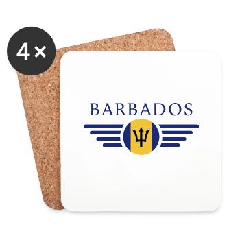 Ich liebe Barbados, Eleganz Stil Design T-Shirt - Untersetzer (4er-Set) - Weiß - Vorne