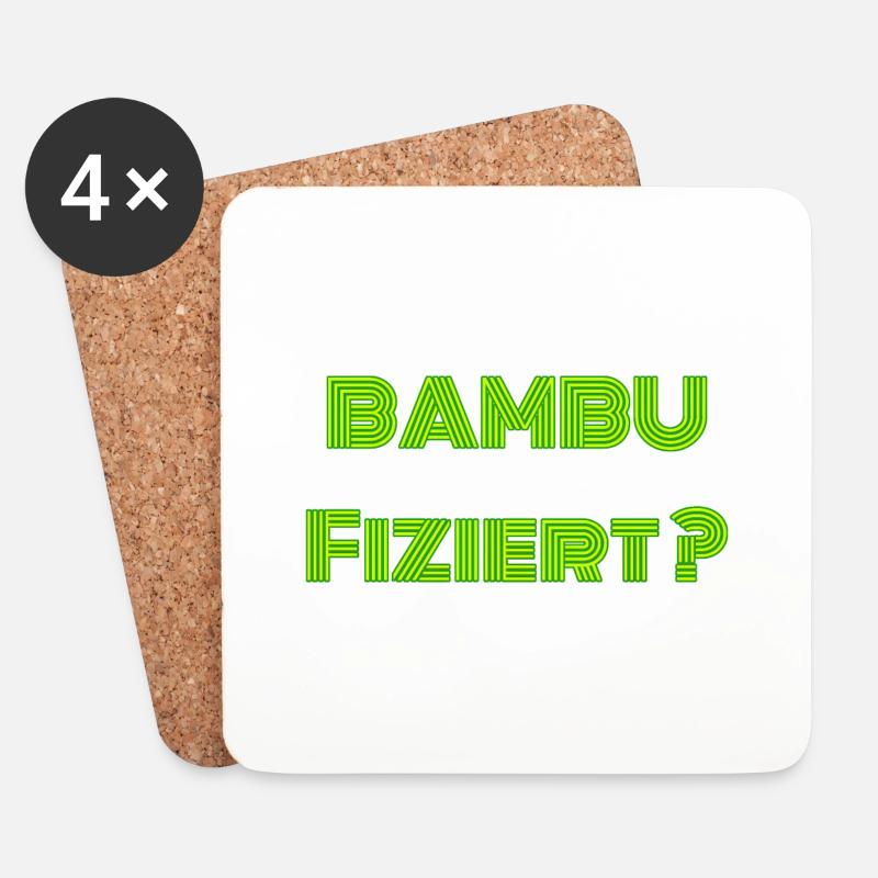 Bambufiziert 01 - Untersetzer (4er-Set) - Weiß