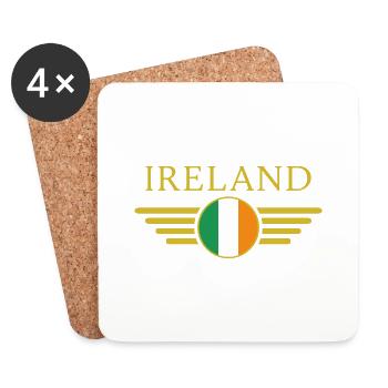 I Love Ireland Elegance Style Design T-Shirt - Dessous de verre (lot de 4) - blanc - Devant